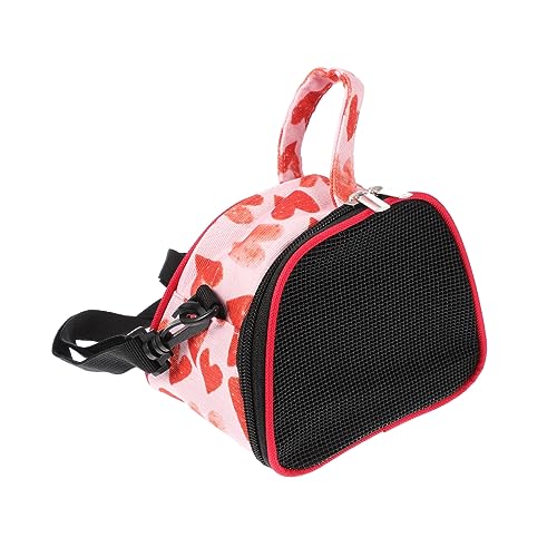 CLISPEED Hamster-Tüte zum Mitnehmen Haustierreisetasche Haustierbeutel Hamstertasche Kleiner Haustierkäfig Tragetuch für Hunde praktischer Hamsterträger Träger für Hamster Oxford-Stoff rot von CLISPEED