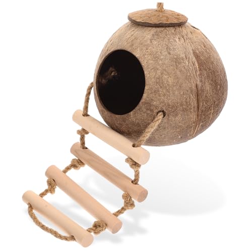 CLISPEED Hamster Versteckhaus aus Holz mit Kletterleiter Hängendes Nager Nest für Kleintiere Wie Hamster Wellensittiche und Papageien Sicheres und Langlebiges Haustier Versteckspielzeug CLISPEED Hamster Versteckhaus aus Holz mit Kletterleiter Hängendes Nager Nest für Kleintiere Wie Hamster Wellensittiche und Papageien Sicheres und Langlebiges Haustier Versteckspielzeug von CLISPEED