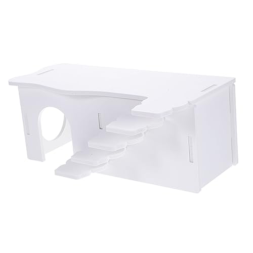 CLISPEED Hamsterhaus Mit Treppe Versteck Für Hamster Meerschweinchen Und Kleine Nager Schlafplatz Und Weiße Kleine CLISPEED Hamsterhaus Mit Treppe Versteck Für Hamster Meerschweinchen Und Kleine Nager Schlafplatz Und Weiße Kleine von CLISPEED