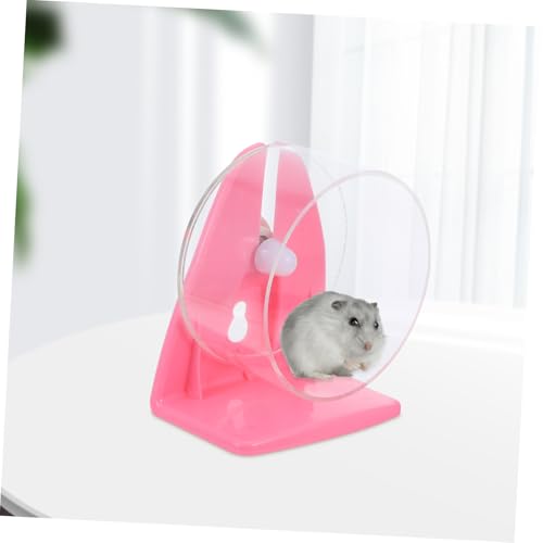 CLISPEED Hamsterrad aus Transparentem Acryl mit Ständer Geräuscharm Rutschfestes Laufrad für Kleine Haustiere Wie Hamster Zwerghamster und Rennmäuse Geeignet Trainingsgerät von CLISPEED