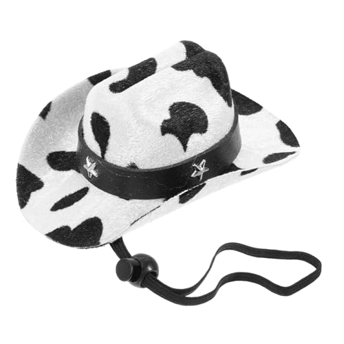CLISPEED Haustier-Cowboy-Hut tiermütze hundefressnäpfe katzenmütze Verstellbarer Haustierhut Tierkopfbedeckung Western für Hund Cowboyhut Hüte Party-Hund-Hut dekorativer Kätzchenhut Vlies von CLISPEED