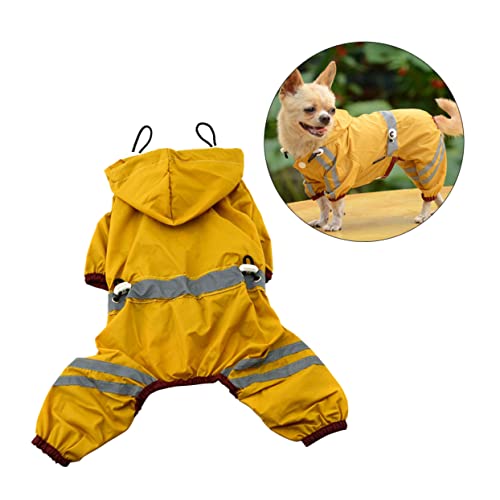 CLISPEED Haustier Regenjacke Für Kleine Reflektierender Regenmantel Für Welpen Gelb Wetterfester Slicker Für Pomeranian CLISPEED Haustier Regenjacke Für Kleine Reflektierender Regenmantel Für Welpen Gelb Wetterfester Slicker Für Pomeranian von CLISPEED