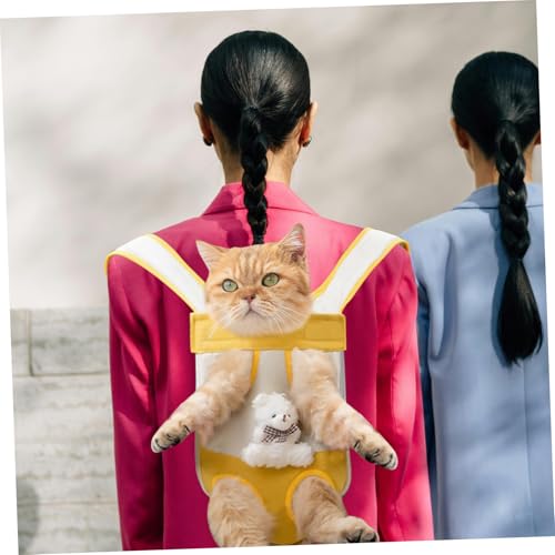 CLISPEED Haustier Rucksack für Kleine Hunde und Katzen Atmungsaktiv Doppelte Schultergurte Ergonomisch Robustes Material Seitlicher Zugang für Wandern und Reisen Tragbar und Bequem CLISPEED Haustier Rucksack für Kleine Hunde und Katzen Atmungsaktiv Doppelte Schultergurte Ergonomisch Robustes Material Seitlicher Zugang für Wandern und Reisen Tragbar und Bequem von CLISPEED