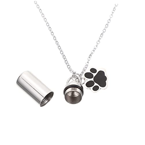 CLISPEED Haustier Urne Anhänger aus Gedenkkette für Design Stilvoller Erinnerungs Schmuck für Sicherem Verschluss für Emotionale Erinnerungen von CLISPEED