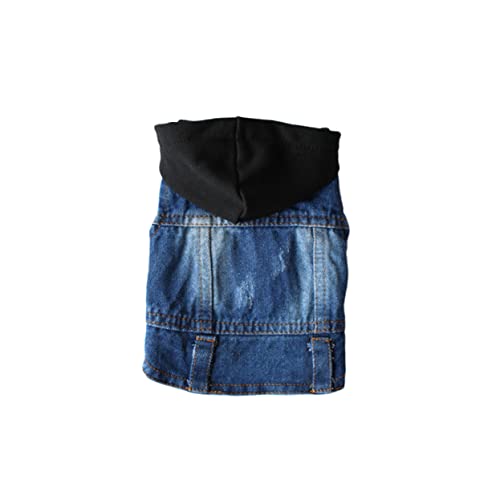 CLISPEED Haustierweste Kleidung Denim Stricken Hund Cowboyhut Hundemützen Cool Hut für Hund Hunde-Hoodie Welpen-Hoodie Haustierhemd Welpenpullover Hundeshirt für kleine Hunde Schwarz von CLISPEED