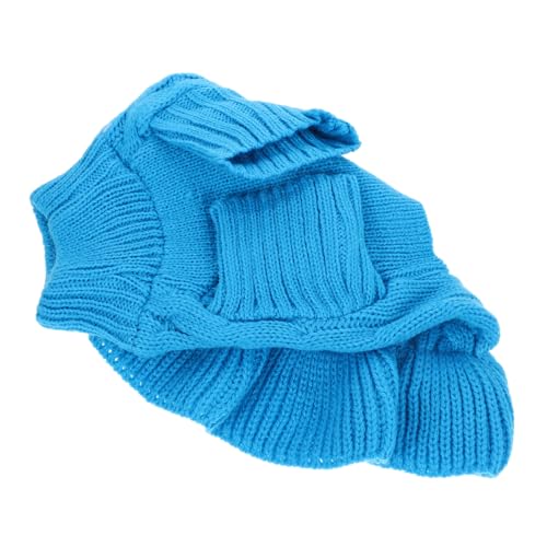 CLISPEED Hochkragen Hundepullover S Winter Warmes Hundekleidungsstück Weicher Strickpullover für Kleine Hunde Modischer Hundemantel in Hellblau Bequemes Haustier Outfit für und Outdoor von CLISPEED