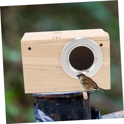 CLISPEED Holz Nistkasten für Wellensittiche und Papageien Warmes Brut und Aufzuchthaus Wetterfester Vogelkäfig für Garten und Balkon Pflegeleichtes Vogelhaus für Kleine Vögel und Exoten von CLISPEED