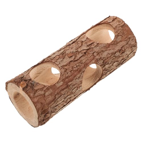 CLISPEED Holz Tunnelversteck Für Kleintiere Hamster Und Meerschweinchen Versteck Kleiner Holzspielzeug Tunnel Für Nager Und Verstecken von CLISPEED