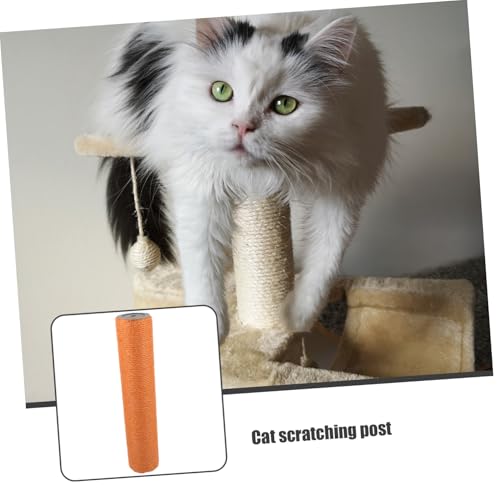 CLISPEED Holz kratzsäule für Katzen mit Verschleißfestem Hanfseil Rutschfester DIY Ersatz kratzbaum für Indoor Katzen Dekorativer und Langlebiger Katzenkletterpfosten von CLISPEED