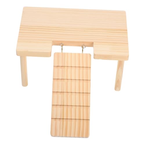 CLISPEED Holzplattform für Kleintiere mit Leiter Robustes Kletterspielzeug für Hamster Meerschweinchen Igel Fördert Bewegung und Beschäftigung im Gehege Platzsparende Kleine CLISPEED Holzplattform für Kleintiere mit Leiter Robustes Kletterspielzeug für Hamster Meerschweinchen Igel Fördert Bewegung und Beschäftigung im Gehege Platzsparende Kleine von CLISPEED