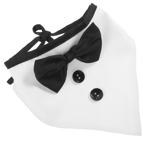 CLISPEED Hundehalstuch mit Fliege Verstellbare Hundebandana für Jungen und Große Hunde Festliches Haustier Dreieckstuch für Hochzeit Party und Alltag Stilvolles Hundekostüm Zubehör CLISPEED Hundehalstuch mit Fliege Verstellbare Hundebandana für Jungen und Große Hunde Festliches Haustier Dreieckstuch für Hochzeit Party und Alltag Stilvolles Hundekostüm Zubehör von CLISPEED