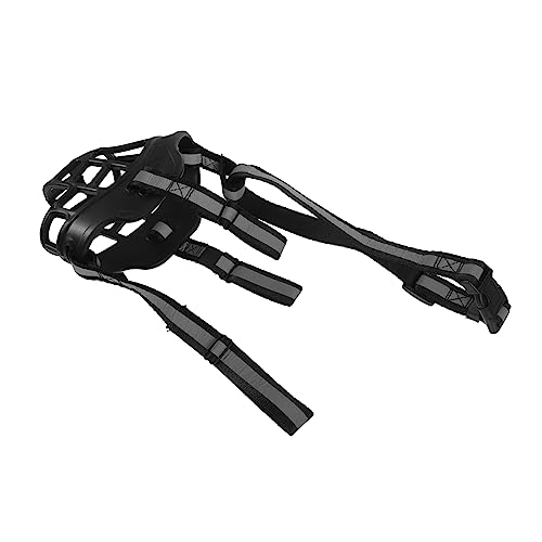CLISPEED Hundemaulkorb für Outdoor Aktivitäten Atmungsaktive Hundemaske aus TPR Material mit Verstellbarem Riemen Verhindern Beißen für Große von CLISPEED