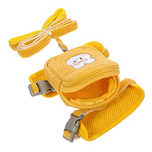 CLISPEED Hunderucksack mit Geschirr Verstellbarer Hundetrage Rucksack für Kleine Hunde Leicht und Komfortabel für Reisen und Outdoor Aktivitäten von CLISPEED