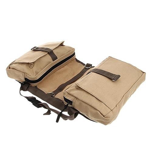 CLISPEED Hundesattel Tasche Canvas Rucksack für Mittlere und Große Hunde Verstellbar mit Schnellverschluss Multifunktional für Wandern Camping Reisen Robuste Outdoor Tragetasche Khaki CLISPEED Hundesattel Tasche Canvas Rucksack für Mittlere und Große Hunde Verstellbar mit Schnellverschluss Multifunktional für Wandern Camping Reisen Robuste Outdoor Tragetasche Khaki von CLISPEED