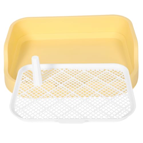 CLISPEED Hundetoilette mit Abnehmbarem Steg und Spritzschutz Indoor Welpen Trainingsset mit Rutschfester Gitterfläche Hygienisches Leicht zu Reinigendes Hundetöpfchen für Kleine Hunde CLISPEED Hundetoilette mit Abnehmbarem Steg und Spritzschutz Indoor Welpen Trainingsset mit Rutschfester Gitterfläche Hygienisches Leicht zu Reinigendes Hundetöpfchen für Kleine Hunde von CLISPEED