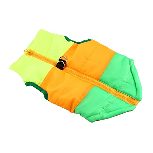 CLISPEED Hundeweste Winterjacke für S Stylische und Hundekleidung für Herbst und Winter Atmungsaktiv Umkehrbar für und Sport Erhältlich Grün Gelb und Orange von CLISPEED