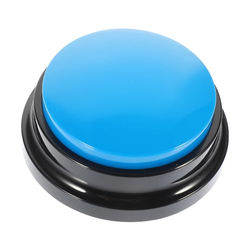 CLISPEED Interaktiver Hundeknopf mit Aufnahmefunktion Lustiger Sprachbutton für Haustierkommunikation Robustes zur Beschäftigung und Training von Welpen und Hunden Blau von CLISPEED