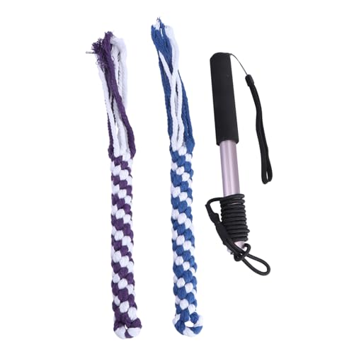 CLISPEED Interaktives Hundespielzeug Flirt Pole Ausziehbar für Training und Beschäftigung Robustes Pet Teaser für Große Hunde Sicherer Langlebiger Spaß in Roségold von CLISPEED