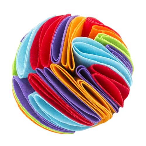 CLISPEED Interaktives Hundespielzeug Snuffelball Bunte Geruchstraining Snackball Fördert Mentale Fitness und Fressverzögerung für Kleine und Große Hunde von CLISPEED