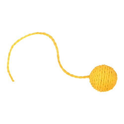 CLISPEED Interaktives Katzenspielzeug Sisal Ball mit Glocken Ersatz für Katzenkratzbäume Langlebiges und Sicheres Zubehör für Innenkatzen Installieren Multifunktionales von CLISPEED