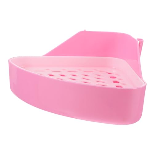 CLISPEED Kasten Haustiertoilette Töpfchen-Trainingstoilette für Haustiere Eckstreuwanne Bett Hamster klo kaninchentoilette Haustier-PIPI-Toilette Trainingsecke für Haustiere Plastik Rosa von CLISPEED