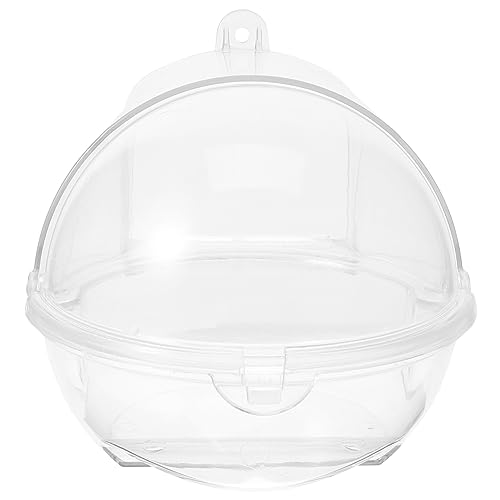 CLISPEED Kasten Vogeltränkekasten Nymphensittichfutter Kolibri Vogelkäfigspieß Hamster Brunnen Bird Bath Outdoor wasserbecken Vogelkäfigbad Badezuber für kleine Vögel Plastik Transparent von CLISPEED