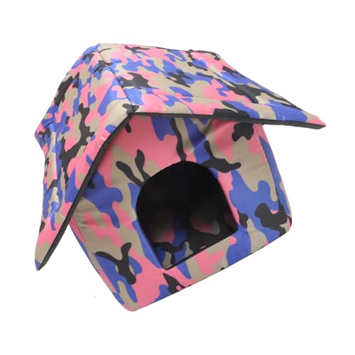 CLISPEED Katzenhaus Im Freien Wetterfestes Katzenruhehaus Für Kleine Katzen Isolierter Schlafplatz Für Haustiere Unterschlupf Bei Wind Und Kompaktes Design Buntem CLISPEED Katzenhaus Im Freien Wetterfestes Katzenruhehaus Für Kleine Katzen Isolierter Schlafplatz Für Haustiere Unterschlupf Bei Wind Und Kompaktes Design Buntem von CLISPEED