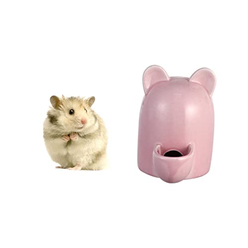CLISPEED Katzenohren Trinknapf Automatischer Wasserspender für Kleintiere Keramischer Futterspender für Hamster Katzen Selbstentleerende Tierbedarf Rot von CLISPEED