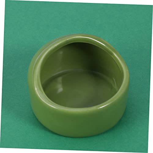 CLISPEED Keramik Futternapf für Hamster Grün Kauspielfestes Kleintier Schälchen für Trocken und Kompaktes Design für Hamster Meerschweinchen Mäuse und Kleine Haustiere von CLISPEED
