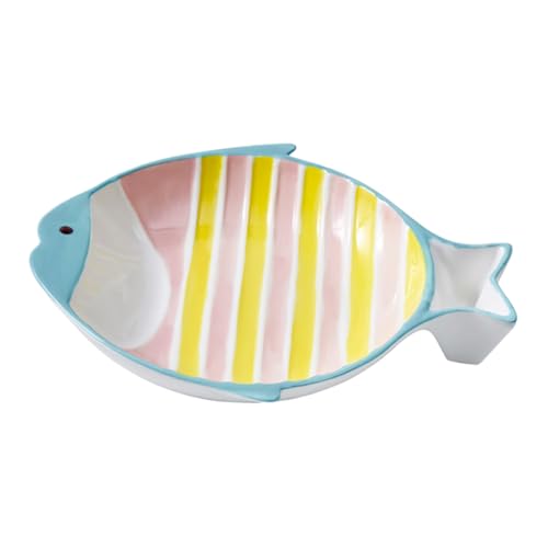 CLISPEED Keramik Katzennapf Fischform Mehrzweck Haustier Napf für Katzen und Kätzchen mit Großem Fassungsvermögen Stabilem Boden und Einfachem Reinigungslayout für Futter und Wasser im CLISPEED Keramik Katzennapf Fischform Mehrzweck Haustier Napf für Katzen und Kätzchen mit Großem Fassungsvermögen Stabilem Boden und Einfachem Reinigungslayout für Futter und Wasser im von CLISPEED