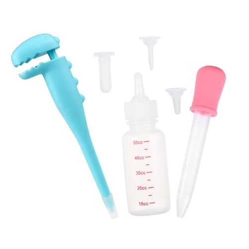 CLISPEED Kitten Nursing Bottle mit Ersatzsaugern Pet Bottle Feeder für Welpen Kätzchen und Kleine Tiere Benutzerfreundlich Einfach zu Bedienen Geeignet für Babyhaustiere von CLISPEED