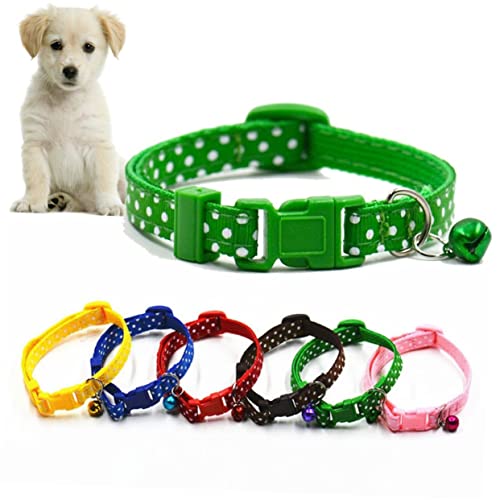 CLISPEED Kleines Dots Hundeglockenhalsband Mit Glöckchen Grün Für Kleine Und Welpen Haustiere CLISPEED Kleines Dots Hundeglockenhalsband Mit Glöckchen Grün Für Kleine Und Welpen Haustiere von CLISPEED