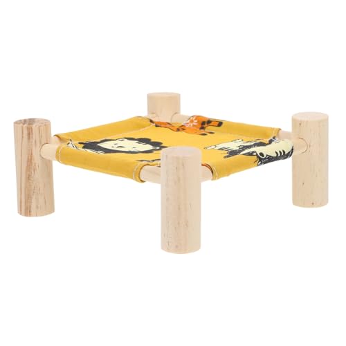 CLISPEED Kleines Hamsterbett mit Stabilem Holzgestell Abnehmbare Atmungsaktive Hängematte für Meerschweinchen und Kleine Nager Langlebiges Waschbares Nest Stilvolles Haustier Zubehör CLISPEED Kleines Hamsterbett mit Stabilem Holzgestell Abnehmbare Atmungsaktive Hängematte für Meerschweinchen und Kleine Nager Langlebiges Waschbares Nest Stilvolles Haustier Zubehör von CLISPEED