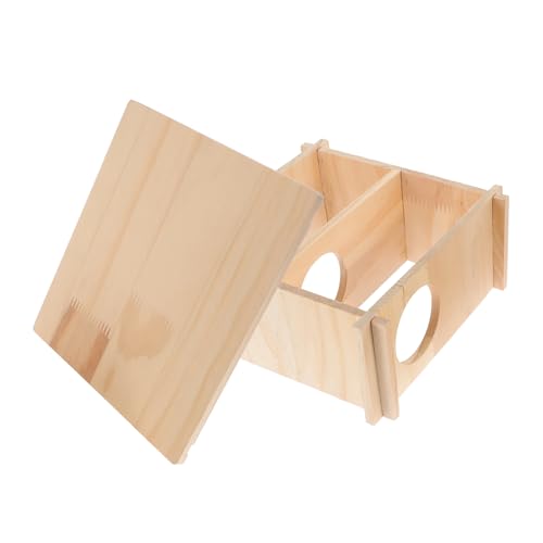 CLISPEED Kleines Haustierspielzeug Bissbeständiges Hamsternest Aus Holz Hamsterhaus Mit Mehreren Räumen Lebensraum Für Hamster Und Nager CLISPEED Kleines Haustierspielzeug Bissbeständiges Hamsternest Aus Holz Hamsterhaus Mit Mehreren Räumen Lebensraum Für Hamster Und Nager von CLISPEED