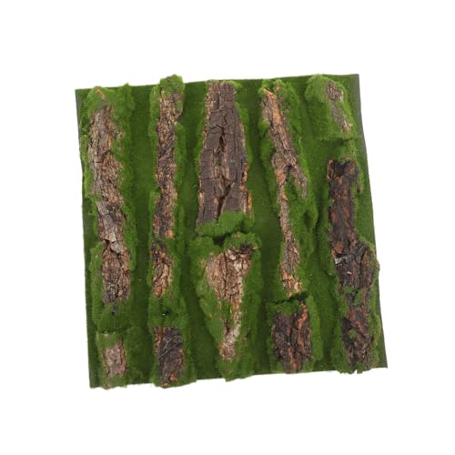 CLISPEED Kletternde Tierrinden-Dekoration Gecko-Terrarium Aquarienpflanzen Schildkröte LED Reptilien zubehör Terrarium zubehör Landschaftsrinde schmückt Aquarienrindendekor künstliches Moos von CLISPEED
