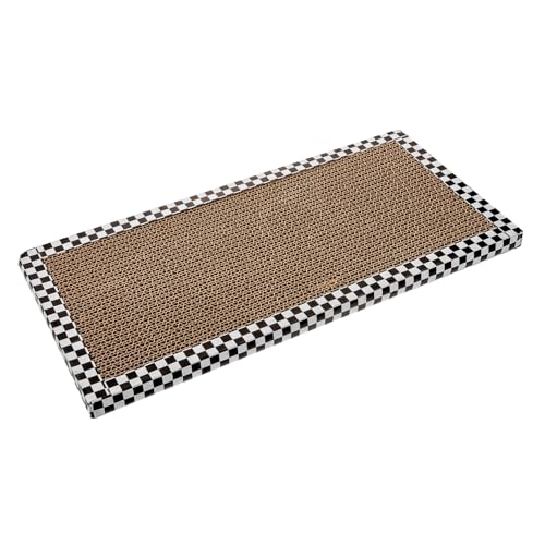 CLISPEED Kratzbrett aus Welliger Kartonpappe Klappbar Gelb Kariert Kratzfestes Katzen für Indoor Katzen und Kätzchen Krallenpflege und Möbel Schoner CLISPEED Kratzbrett aus Welliger Kartonpappe Klappbar Gelb Kariert Kratzfestes Katzen für Indoor Katzen und Kätzchen Krallenpflege und Möbel Schoner von CLISPEED