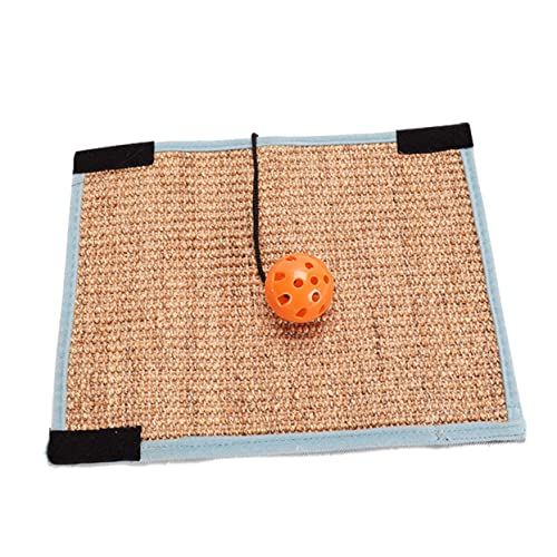 CLISPEED Kratzmatte für Katzen Farbiges Sisal Kratzmatte mit Buntem Ball Möbel und Sofaschutz zu Rollendes Katzenspielzeug Strapazierfähig und rutschfest CLISPEED Kratzmatte für Katzen Farbiges Sisal Kratzmatte mit Buntem Ball Möbel und Sofaschutz zu Rollendes Katzenspielzeug Strapazierfähig und rutschfest von CLISPEED