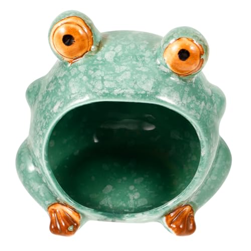 CLISPEED Keramik Hamster Nest Für Kleine Haustiere Frosch Form Hamsterversteck Zum Schlafen Und Ausruhen CLISPEED Keramik Hamster Nest Für Kleine Haustiere Frosch Form Hamsterversteck Zum Schlafen Und Ausruhen von CLISPEED