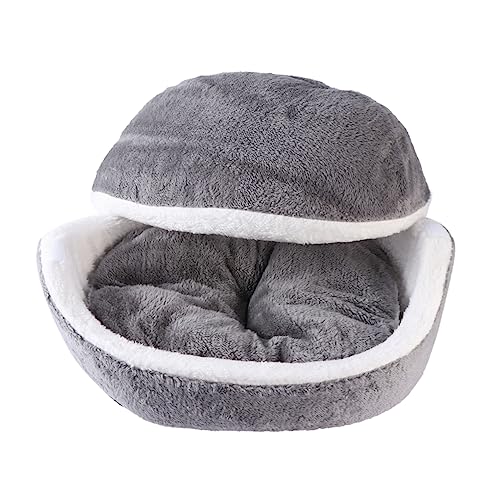 CLISPEED Kuscheliges Katzenbett Für Herbst Winter Abnehmbares Und Waschbares Haustierhaus Halboffene Schlafgelegenheit Für Katzen Und Kleine Warm Und Bequem CLISPEED Kuscheliges Katzenbett Für Herbst Winter Abnehmbares Und Waschbares Haustierhaus Halboffene Schlafgelegenheit Für Katzen Und Kleine Warm Und Bequem von CLISPEED