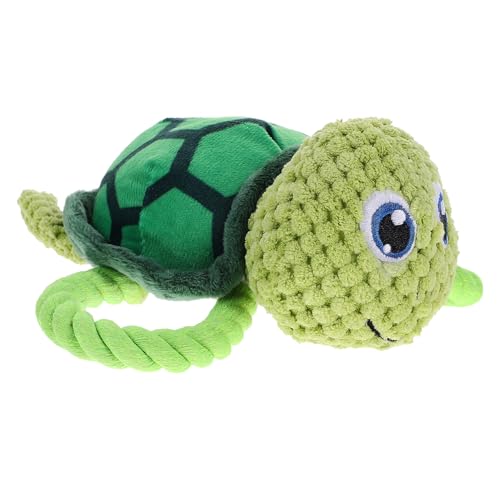 CLISPEED Kuscheliges Langlebiges Hundespielzeug Schildkröte mit Quietschfunktion Kleine bis Große Hunde Zahnfreundliches Welpen Kauspielzeug zur Zahnpflege und Stressabbau von CLISPEED