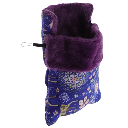 CLISPEED Kuschelnest für Kleine Haustiere Warmes Schlafsack Design mit Entzücktem REH Muster für Hamster Eichhörnchen und Kleintiere Befestigungsclips für Sicheren von CLISPEED