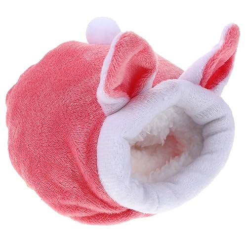 CLISPEED Kuschelnest für Kleine Nager Plüschbett für Hamster und Warmes Tiernest im Niedlichen Hasenstil für Auto oder Reisen zu Reinigen und Bequem von CLISPEED