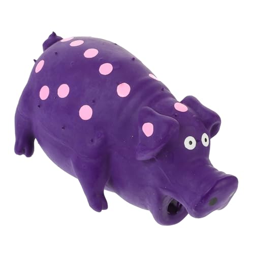 CLISPEED Langlebiges Welpen Kauspielzeug aus Robustem Latex mit Quietschfunktion Kleine Schweineform Fördert Zahngesundheit und Beißtauglich für Kleine Hunde und Welpen von CLISPEED