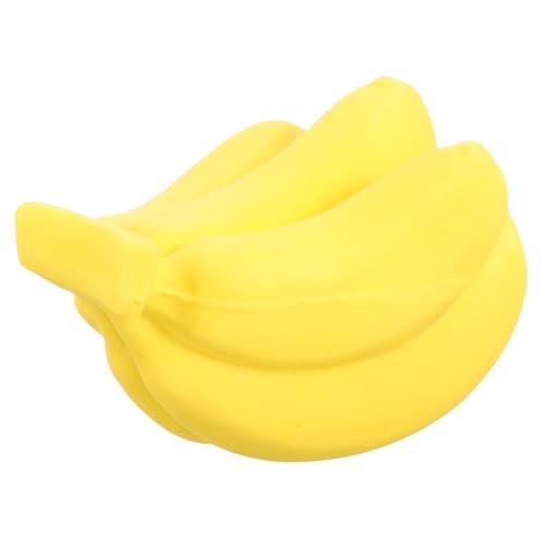 CLISPEED Latex Quietschendes Obstspielzeug für Kreatives Kauspielzeug mit Geräuschfunktion Banane für Spielende Haustiere Fördert das Kauverhalten und Langeweile von CLISPEED