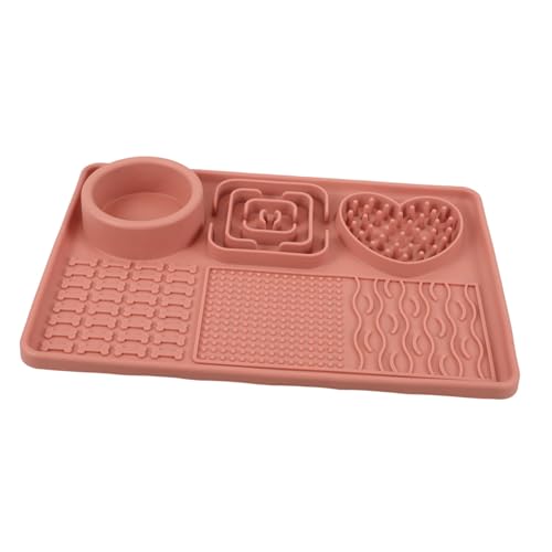 CLISPEED Licking Mat für Hunde und Katzen rutschfeste Slow Feeder Matte mit Saugnapf Pflegeleicht Bunte Futtermatte zur Langsamen Fressens Geeignet für Welpen und Haustiere von CLISPEED