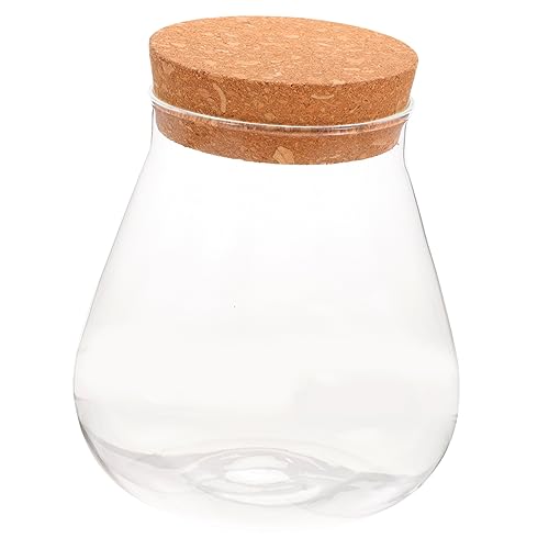 CLISPEED Micro Landschaft Glasflasche Terrarium für Pflanzen DIY Ökologische Pflanzflasche mit Korkverschluss Transparenter Behälter für Moos und Deko Zuhause und Büro von CLISPEED