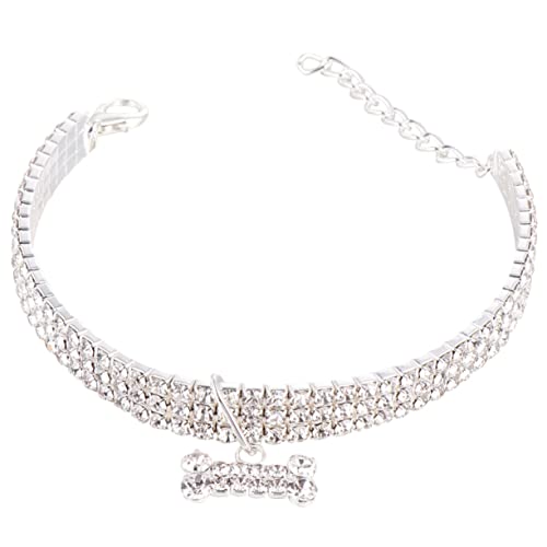CLISPEED Mini Hundehalsband für Kleine Hunde Verstellbar Design mit Glitzersteinchen für und Outdoor Aktivitäten Langlebiges Material S Weiß CLISPEED Mini Hundehalsband für Kleine Hunde Verstellbar Design mit Glitzersteinchen für und Outdoor Aktivitäten Langlebiges Material S Weiß von CLISPEED