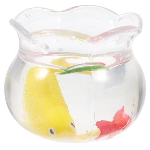 CLISPEED Miniatur Fischglas Koi Fisch Figur Deko Puppenhaus Mini Aquarium Mikro Pflegeleicht Vielseitig für Büro Zuhause CLISPEED Miniatur Fischglas Koi Fisch Figur Deko Puppenhaus Mini Aquarium Mikro Pflegeleicht Vielseitig für Büro Zuhause von CLISPEED
