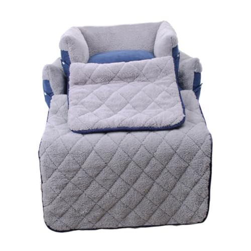 CLISPEED Multifunktionales Hundesofa Bett Blau Geeignet für Kleine und Mittelgroße Hunde mit Kuscheliger Decke für Wärme und Vielseitig Nutzbar als Hundekennel Sofadecke oder Kuschelhöhle CLISPEED Multifunktionales Hundesofa Bett Blau Geeignet für Kleine und Mittelgroße Hunde mit Kuscheliger Decke für Wärme und Vielseitig Nutzbar als Hundekennel Sofadecke oder Kuschelhöhle von CLISPEED
