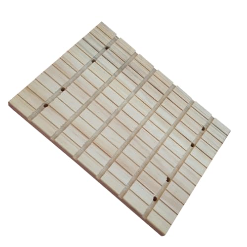 CLISPEED Natürliche Holz Kratzbrett für Kleine Haustiere Quadratisches Hamster Krallen Schleifbrett mit Rutschfesten Rillen Langlebiges Nagelpflege für Meerschweinchen und Nager Beige mit CLISPEED Natürliche Holz Kratzbrett für Kleine Haustiere Quadratisches Hamster Krallen Schleifbrett mit Rutschfesten Rillen Langlebiges Nagelpflege für Meerschweinchen und Nager Beige mit von CLISPEED